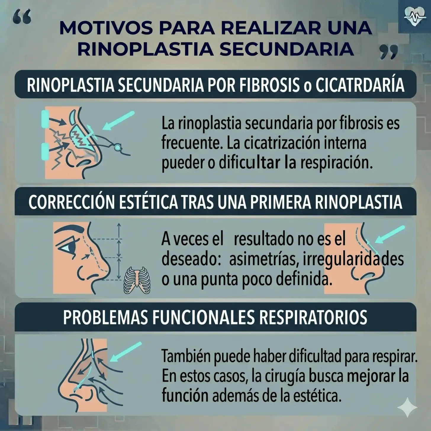 Motivos para realizar una rinoplastia secundaria