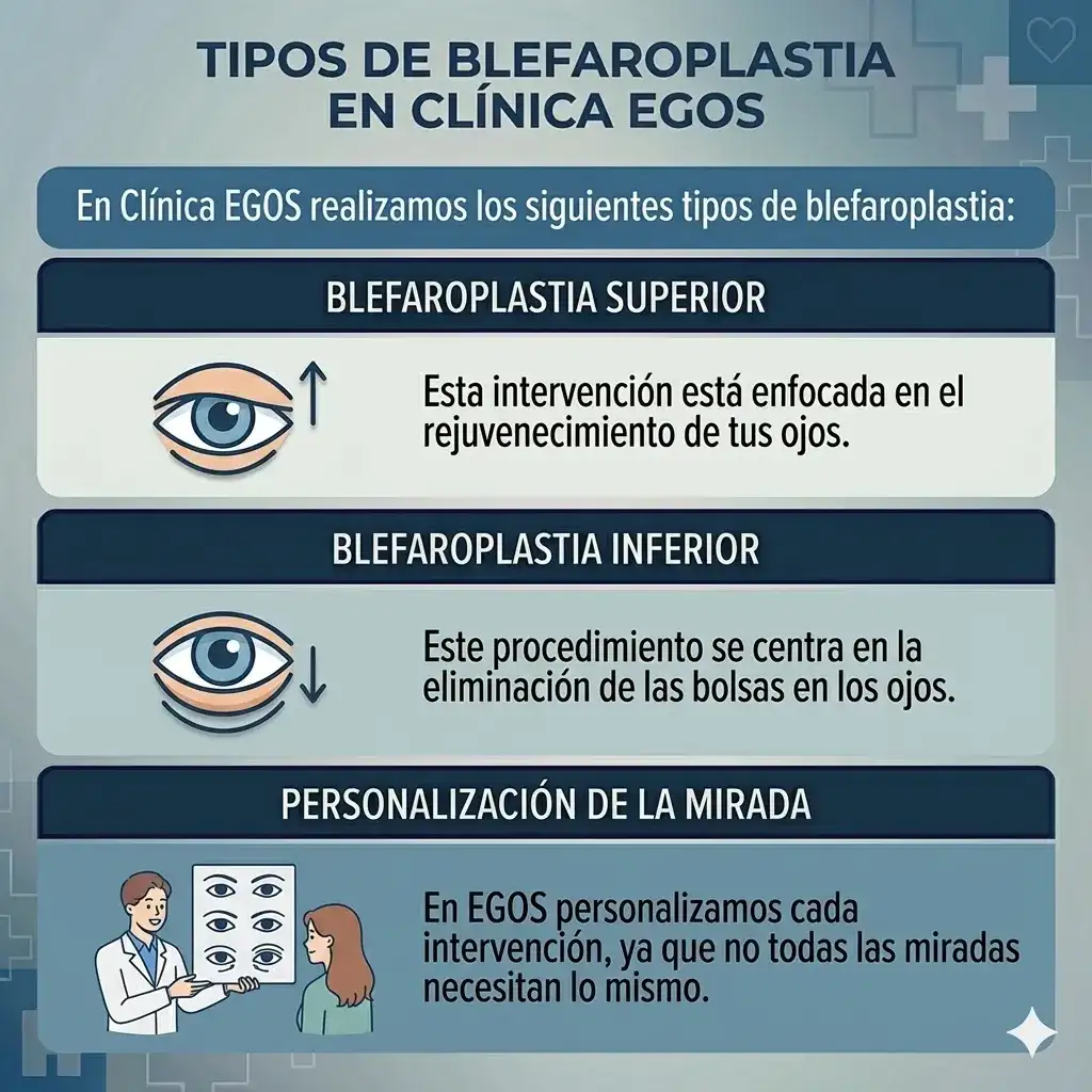 Tipos de Blefaroplastia que realizamos en Clínica EGOS