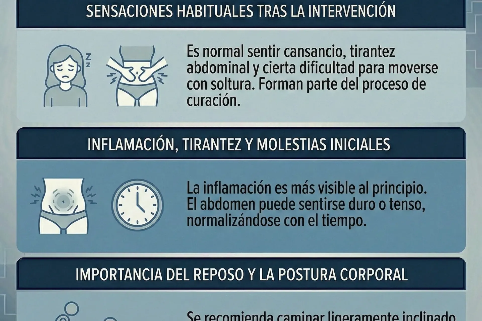 Passo a passo da recuperação após uma abdominoplastia