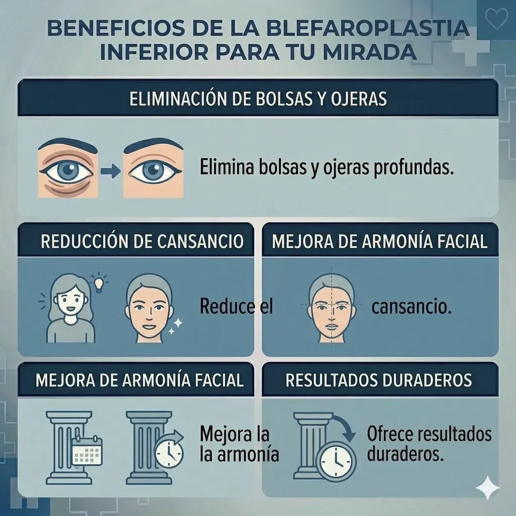 Tot sobre la blefaroplàstia inferior: cicatriu, preu i recuperació