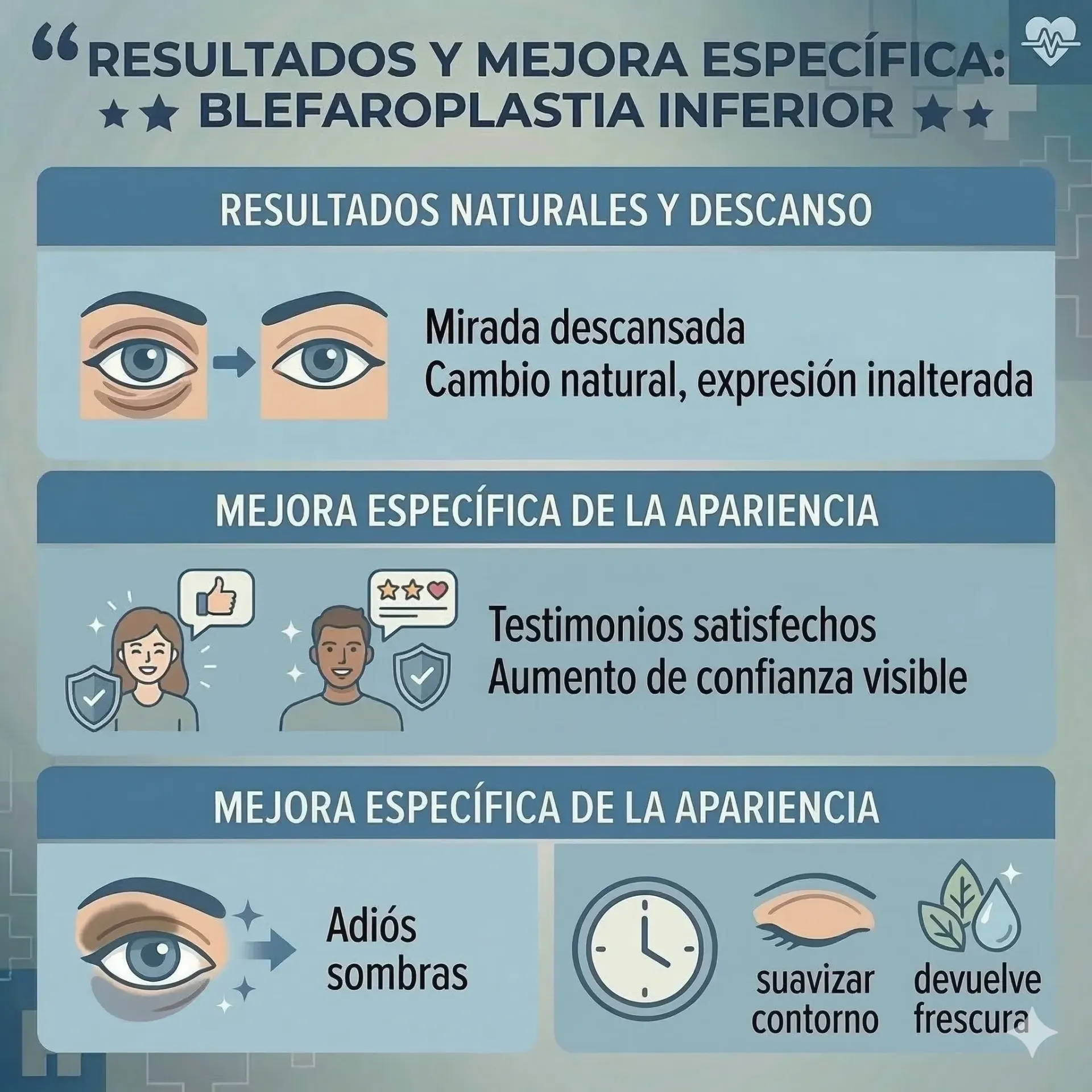Tot sobre la blefaroplàstia inferior: cicatriu, preu i recuperació